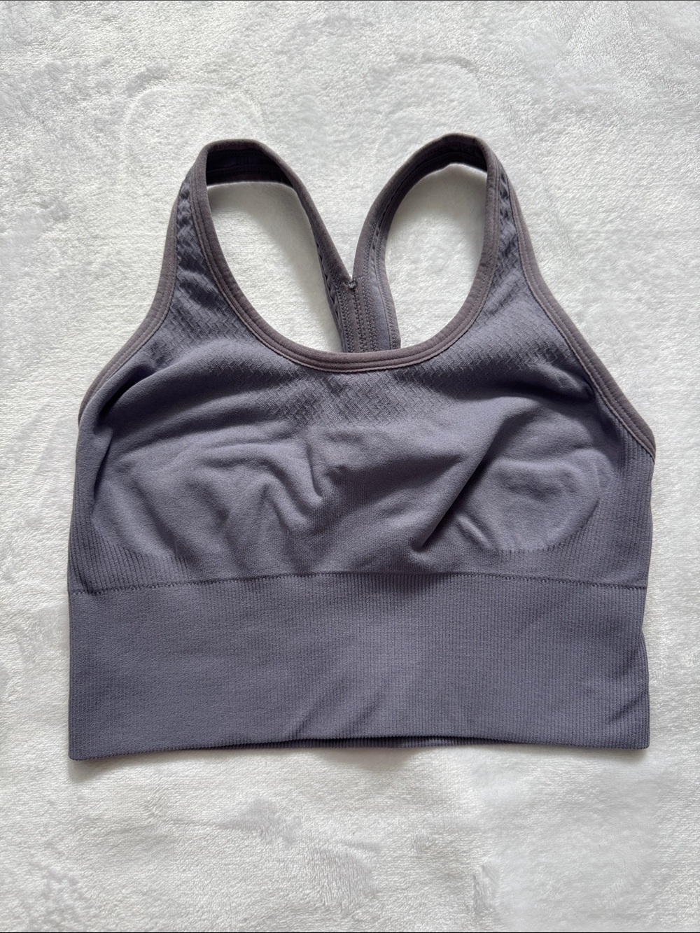 Purple Longline Sports Bra